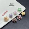 Double-layer Rotating Cherry Blossom Spacer Beads for DIY Jewelry Crafting