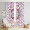 Beautiful Indian Bohemian Psychedelic Hippie Ombre Window Curtain Panels for Bedroom, Living, Balcony (Pink Red Passion Flower)