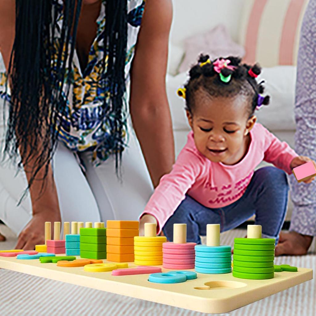 Montessori Children's Educational Toys: 3-in-1 Logarithmic Shape and Number Silicone Board