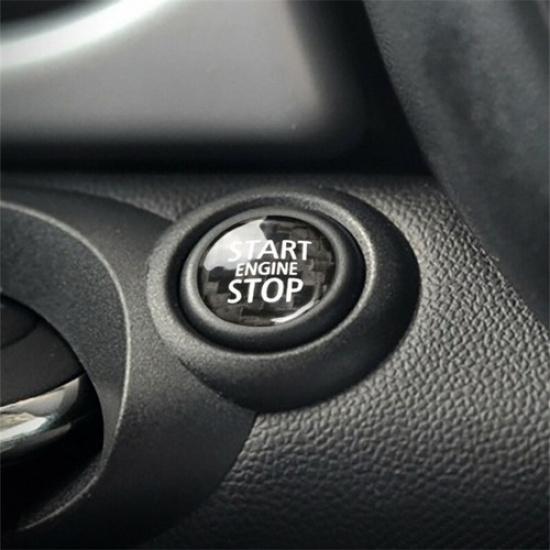 Luxury Black Carbon Fiber Car Start Button Sticker Decoration For Mini R57 R58