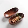 Wooden Salad Bowl Oval Sushi Snack Plate Creative Dried Fruits Serving Tray  Bread