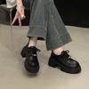 Thick-soled Thick-heeled Lace-up Jk Small Leather Shoes for Women's 2025 Autumn New British-style Small Loafers Popular Single Shoes