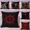 Fighting Comics BERSERKAnime Pillow Case Silky Short Plush with Invisible Zipper Dustproof Sofa Cushion Cover for Home Decor