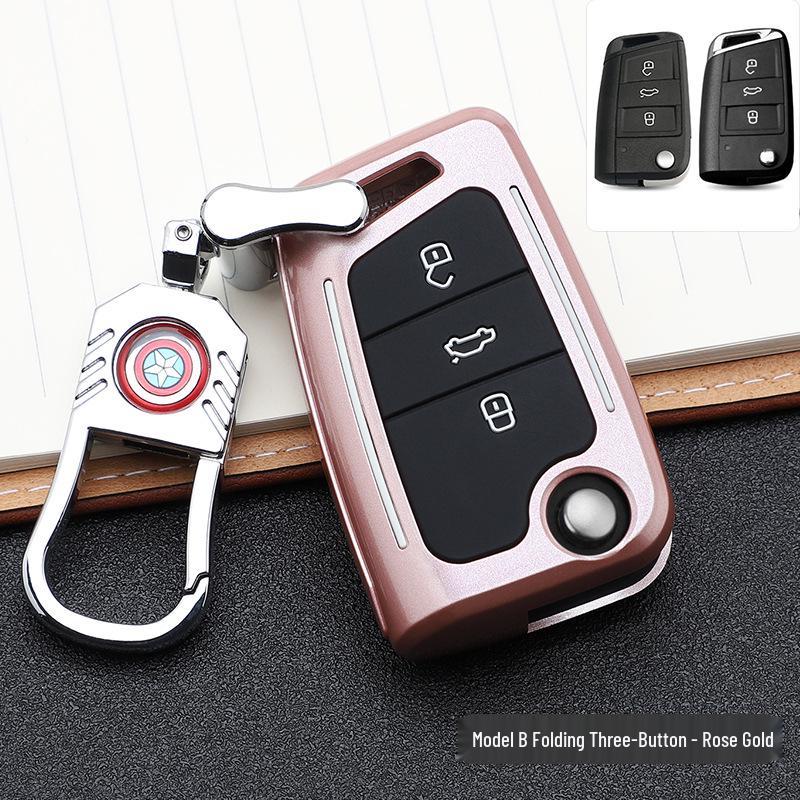 Volkswagen Key Case: Stylish Design with Buckle & Personalized Decoration