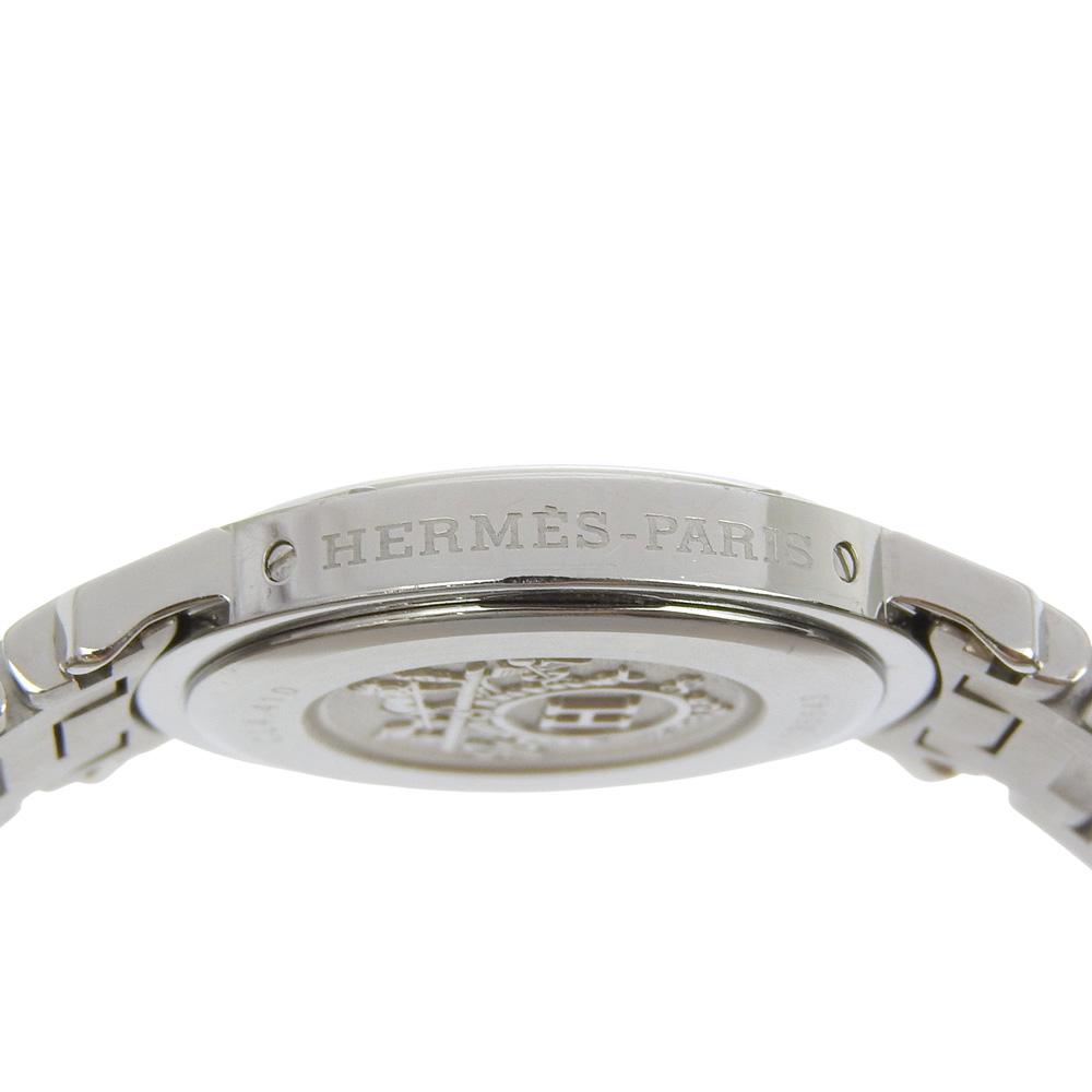 Hermes Clipper Watches CL4.410 pinkDial Stainless Steel Quartz Analog Display Boys Used