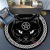 Vyrobeno v PRC Satanic Koberec Domácí Dekorativní Kulatý Koberec Měkký Módní Koberec Ložnice Protiskluzová podložka Podložka na židli Koberec Evil
