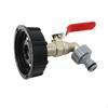 IBC Tank Adapter with Shutoff Brass Tote Leakproof for Garden Watering 12IN Nipple Faucet