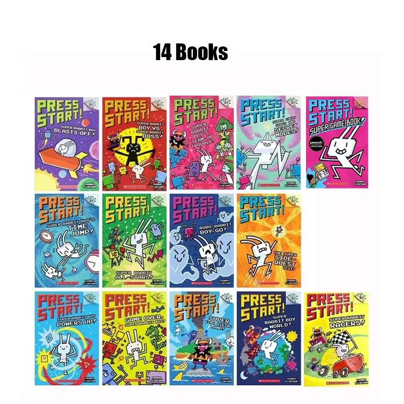 

New 14 Books/set English Press Start!Super Rabbit Boy Reading Edition Scholastic Branches Children Cartoon for Kid Books 14 books