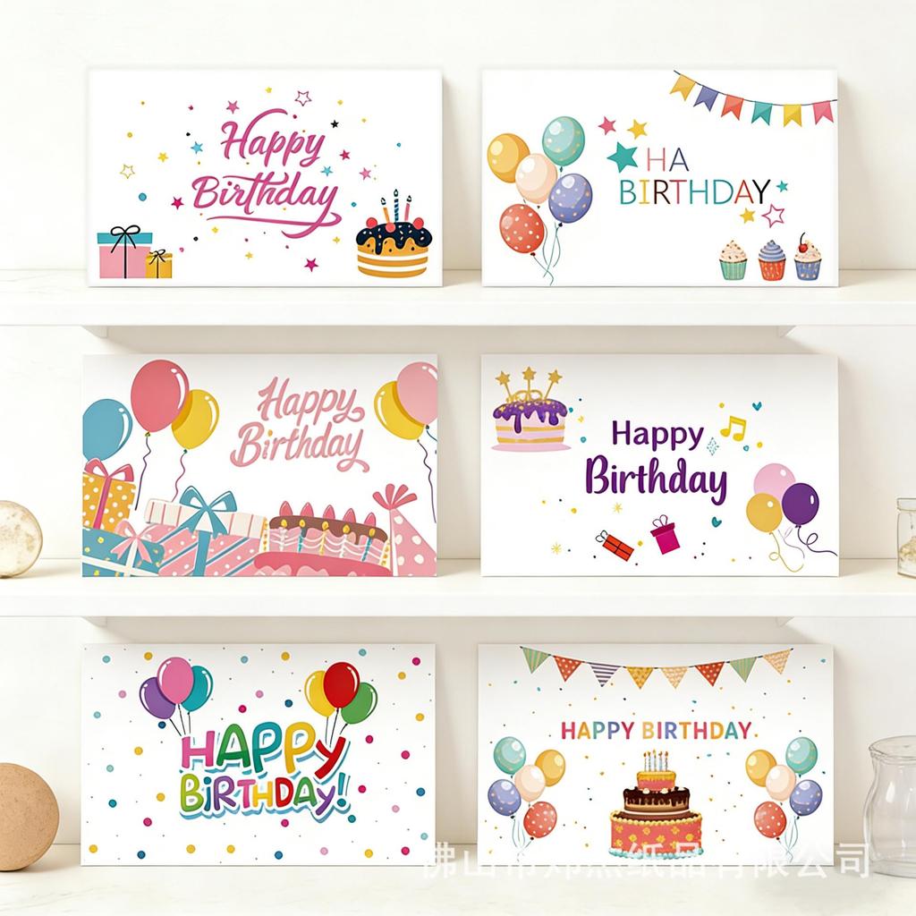 Happy Birthday Card for Kids - English Blessing with Envelope, Party Decoration