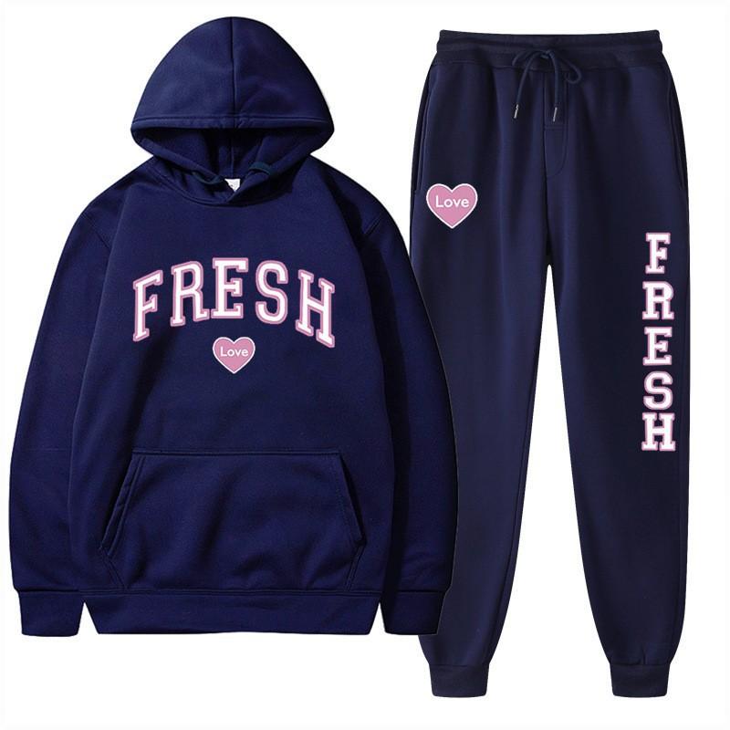 New Spring and Autumn Men's Hoodie Set, Popular In Europe and America, Casual Trend Men's Sweater Set