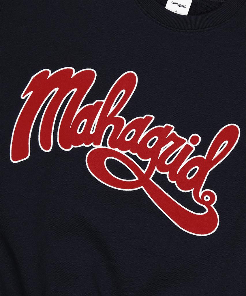 MAHAGRID Curved Logo Sweatshirt Navy(Mg2Dsmm440A)