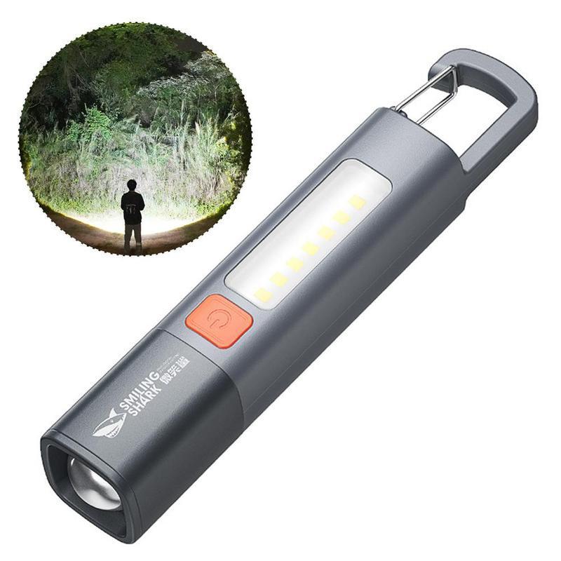 Rechargeable Led Flashlights,Super Bright Flashlight, 3 Modes With Cob Work Light Powerful Handheld Flash Light For Hiking