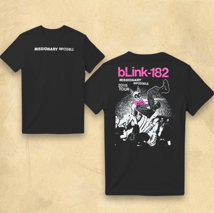 Blink182 Missionary Impossible Tour 2025 TShirt Unisex Official Concert Merch Unisex T-Shirt M