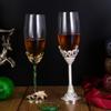 Elegant Enamel Crystal Champagne Flute Set - High-Stem Sparkling Wine Glasses, Perfect for Home or Bar Gifts