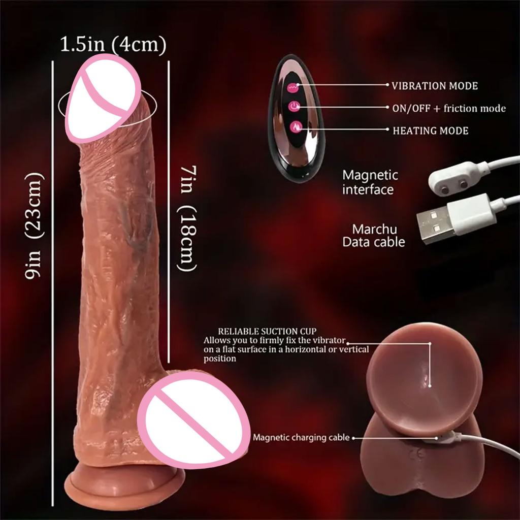 Big Dick Penis Realistic Dildo Telescopic Vibrator Female Anal plug for Women Masturbator Thrusting Adult Sex Toys male Sex shop