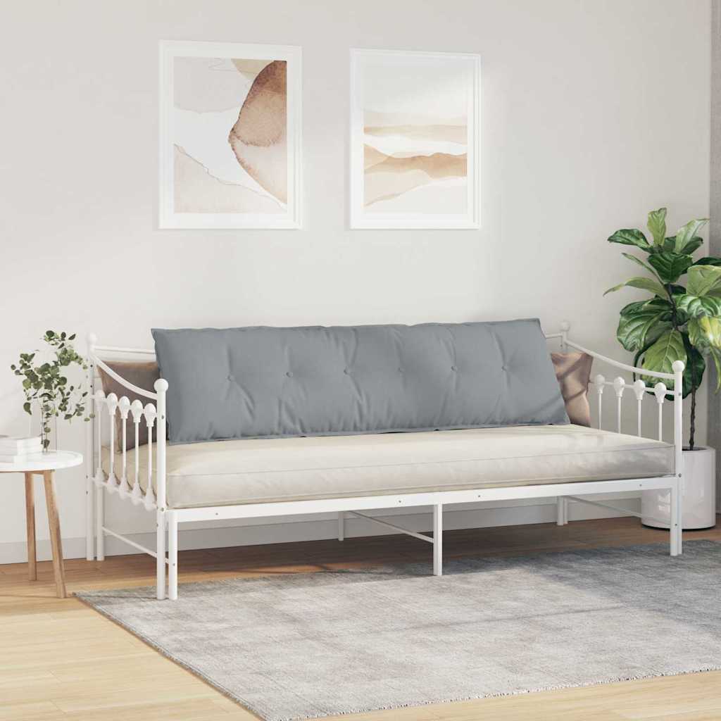 Back Cushion Light Grey 180 X 19 X 50 Cm Fabric