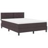 Boxspring Bed with Headboard Dark Brown 160 X 200 Cm Fabric