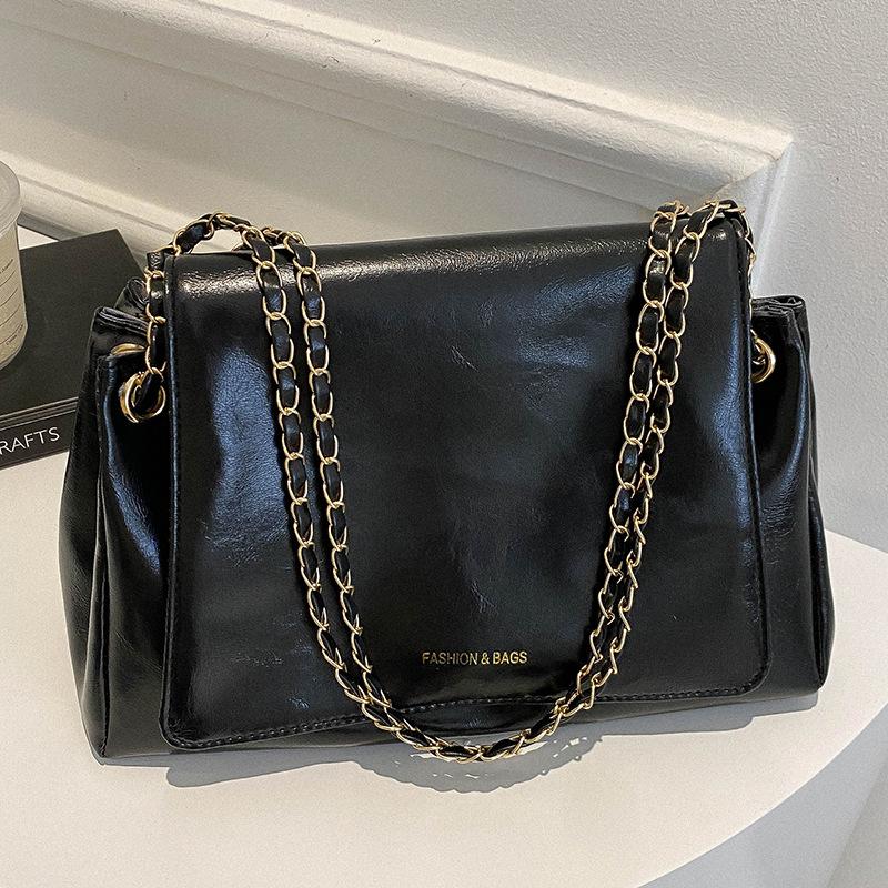 

Сумка Niche Bag Женская модная сумка-цепочка High-End Sense Универсальная ретро-сумка через плечо для поездок на работу чёрный