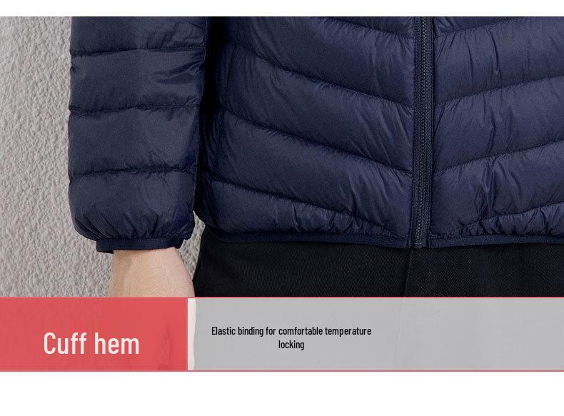 Men's Korean Style Hooded Lightweight Down Jacket - 90% Down, Casual Plus Size Outerwear