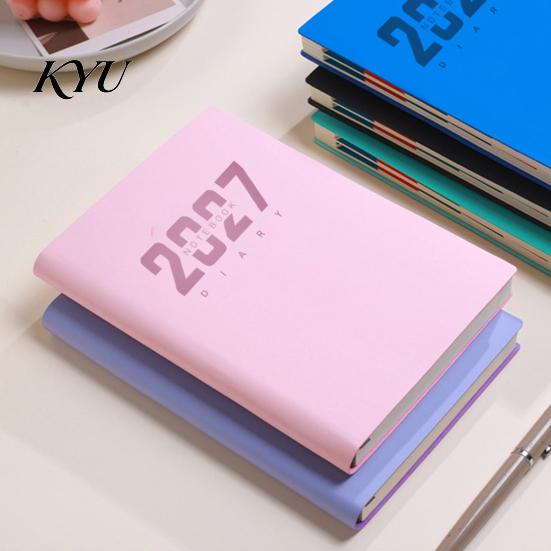 Academic Monthly Planner 2027 A5 Daily Planner, 365 Day Time Management Schedule Notebook for Work Study, Imitation Leather Hardcover Organizer,