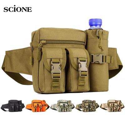 Military Tactical Waist Molle Travel Outdoor Camping Hiking EDC Nylon Hunting Bottle Tas Sports Bag