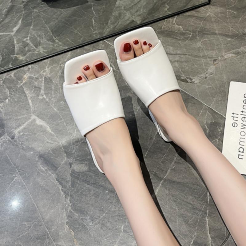 Designer Summer Women Slipper Fashion Elegant Open Toe Wedges High Heel Slides Ladies Casaul Beach Sandalias Shoes