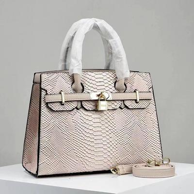 Vielseitige Tasche, Modische Handtasche mit großem Fassungsvermögen, Damen-Umhängetasche, Glänzendes Leder, Steinmuster