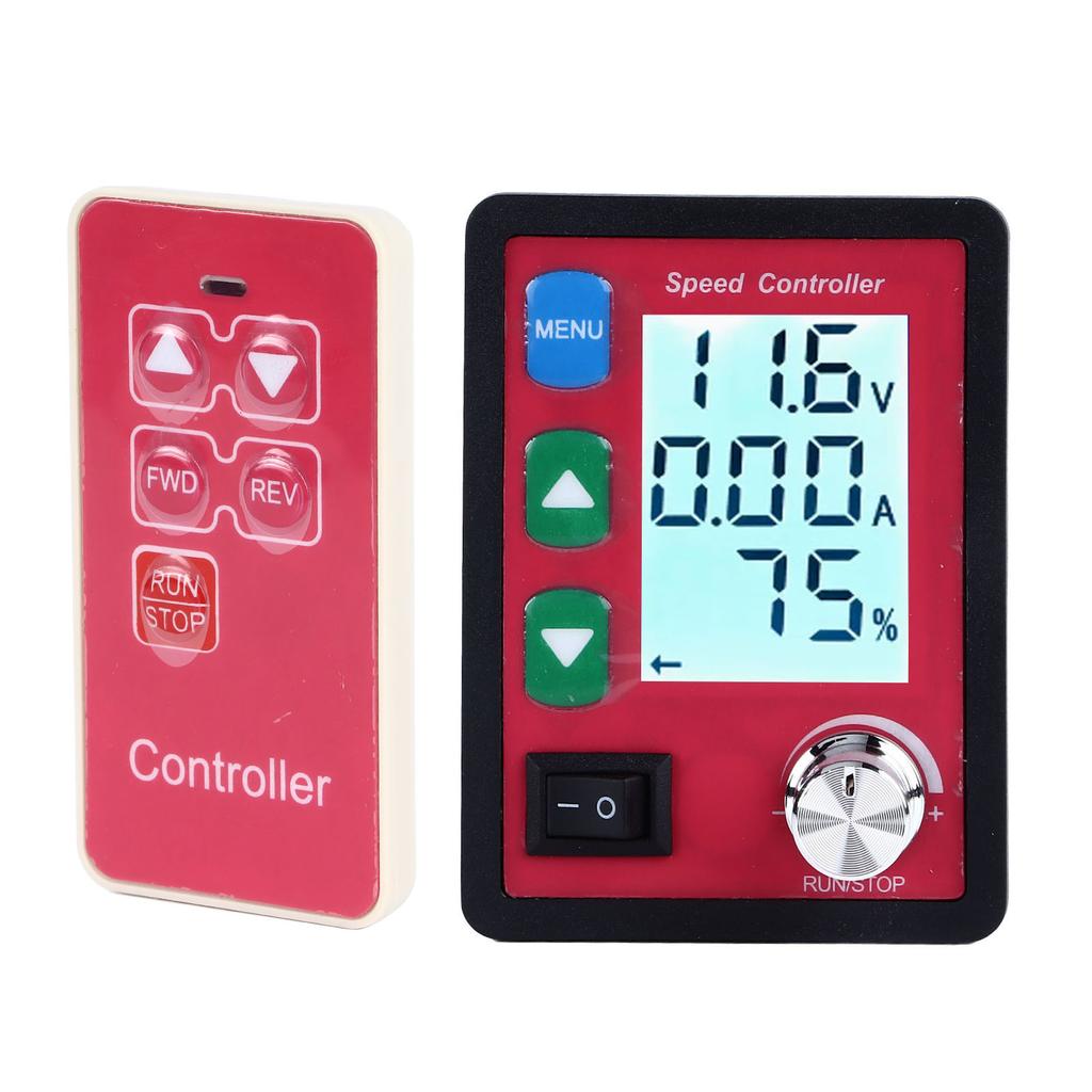 Motor Speed Controller 15A LCD Display Remote Control Motor Driver Speed Regulator with Overload Preservation 6‑55V