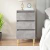 Nightstand Concrete Grey 40x35x70 Cm Particleboard