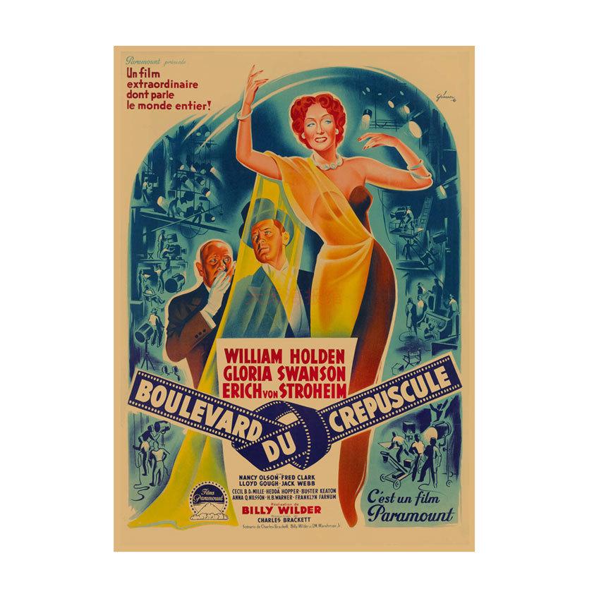 Retro Movie Illustration Poster for Bar, Cafe, or Dormitory Wall Decor