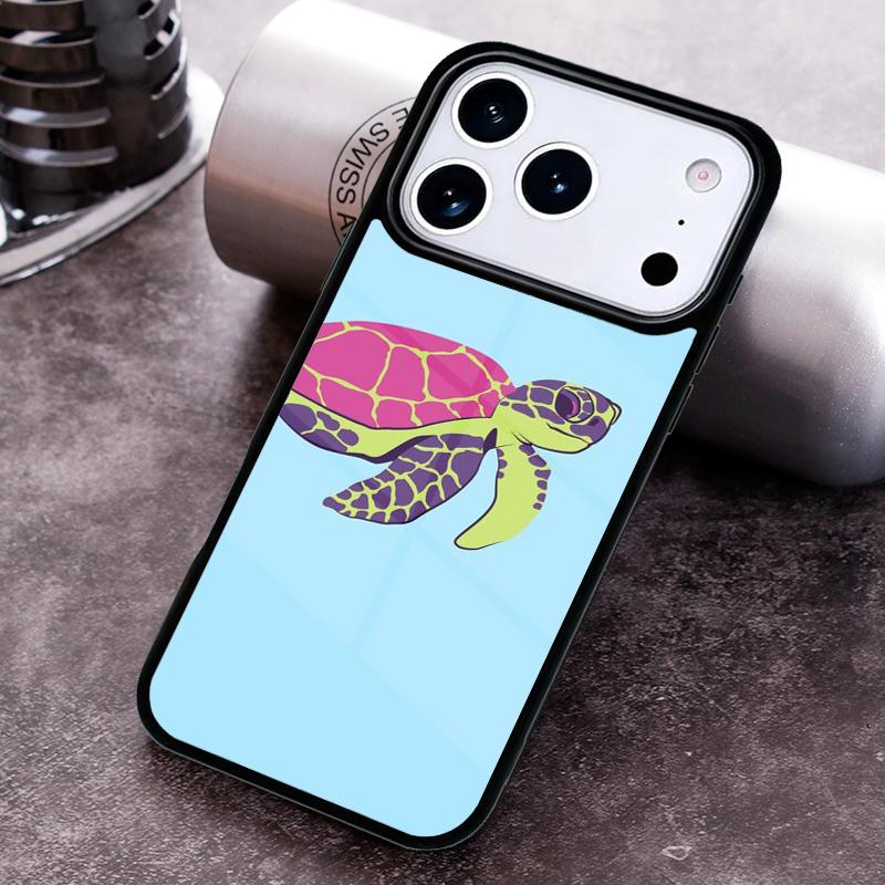Cute Cartoon Turtle Phone Case For iPhone 17 16 15 14 13 12 11 Pro Max Plus 17Air Soft Silicone Cover
