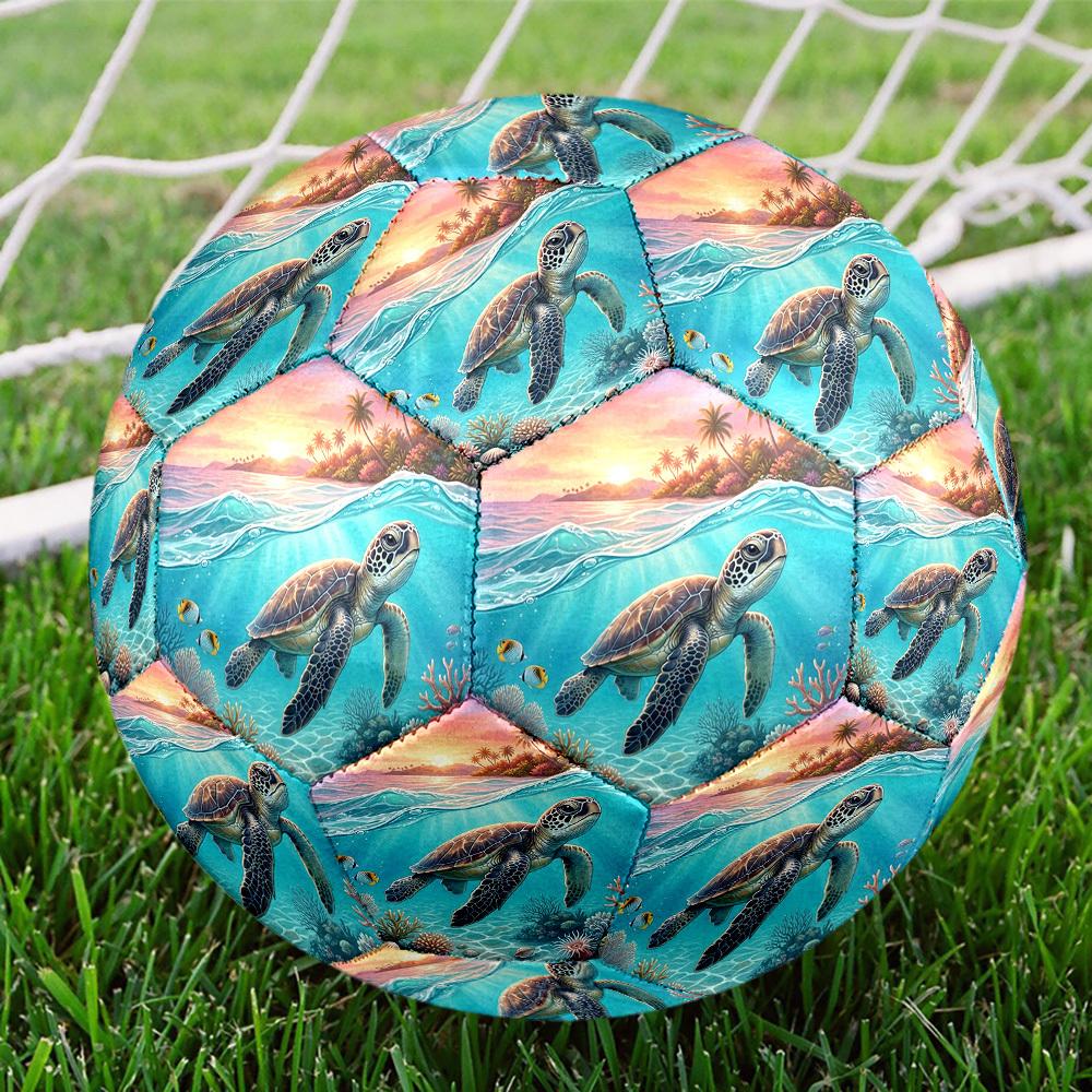 1pc Oceanic Serenity Size 5 Soccer Ball Professional Lightweight Durable Match Training Football Indoor &Outdoor Sports BallTraining Ball y76