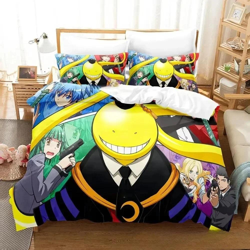 Anime Assassination Classroom Koro-sensei Bedding Set Boys Girls Twin Queen King Size Duvet Cover Pillowcase Bed boys Adult