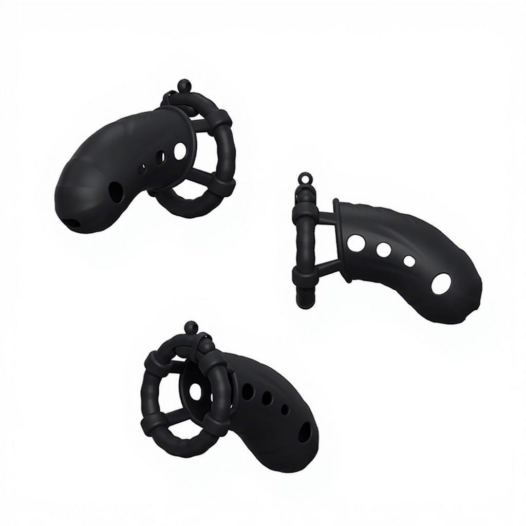 SEXBAY's Latest All-silicone Design Can Be Paired with Chastity Cage Male Penis Cage Metal Lock In Different Sizes for Soft Skin