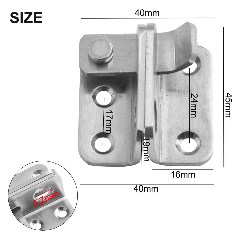 Door Latch Bolt Lock Wardrobe Door Bolt Latch Drawer Lock Safety Latch Stainless Steel Hasp Window  Home Improvement Hardware