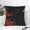 Halloween Black Cats Pillowcase Polyester Cushion Cover Gift Witchy Kitty Throw Pillow Case Cover Seat Square 45*45cm