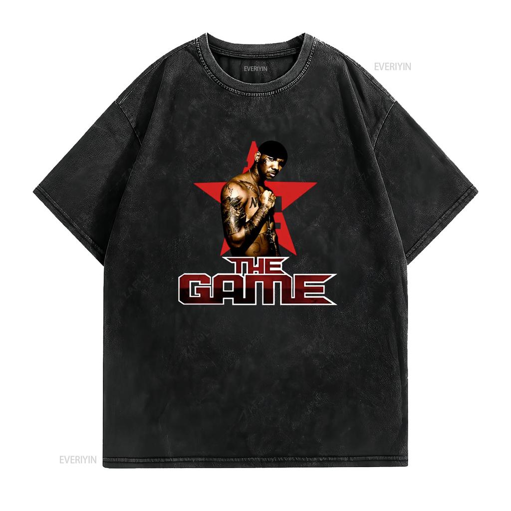 The Game Rapper New Black T Shirt All Sizes S 5xl 3f1555 Vintage Washed Homme Versatile Top For Everyday Wear Comfortable