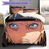 Naruto Uzumaki Naruto Personnage d'Anime Motif Literie Décoration de Maison Cadeau d'Anniversaire (1 housse de couette + 2 taies d'oreiller, sans garniture.)