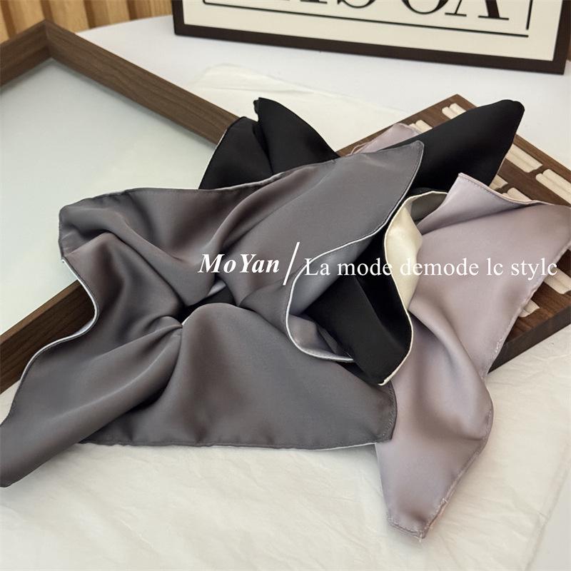 Premium Korean Satin Hair Tie & Scarf Set - Large Intestine Design 