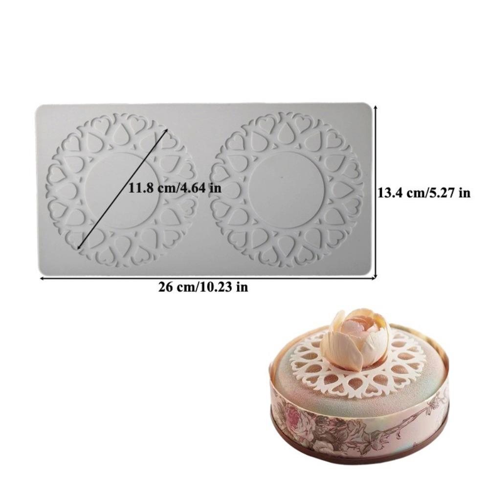 Leaf Pattern Design Cake Lace Mat Geometric Line Texture Dessert Decorating Tools  For Cake Baking