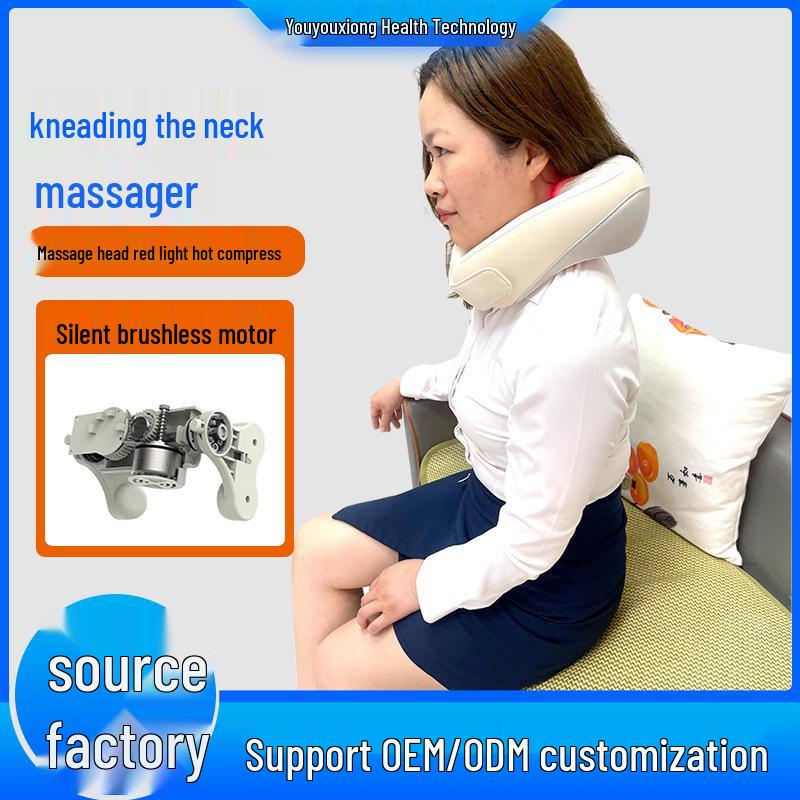 Portable Neck and Shoulder Kneading Massager with Heat Therapy