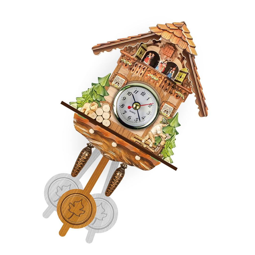 Elegant Wood Cuckoo Clock Adds Vintage Charm To Any Living Space Complements Any Interior Decors Study Room Clock