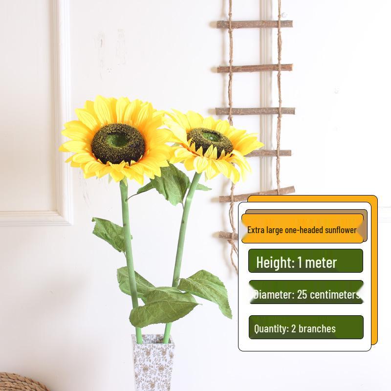 Large High Branch Sunflower Artificial Flower Bouquet for Living Room Decoration