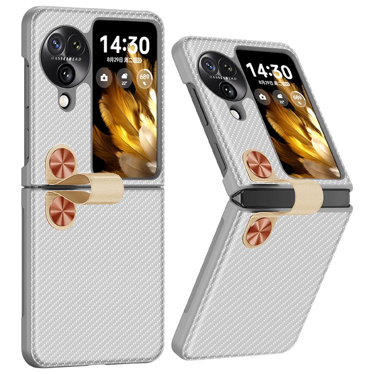 Applicable OPPOFindN3Flip mobile phone case official strap bracket plain leather leather case N2Flip protective case OPPOFindN3Flip