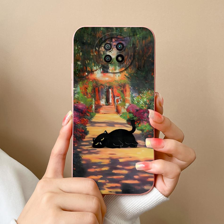 For Redmi Note 9T 9S Case Cute Trendy Back Cover For Xiaomi Redmi Note 9 S Note9t Soft Liquid Silicone Full Cover Design Fundas