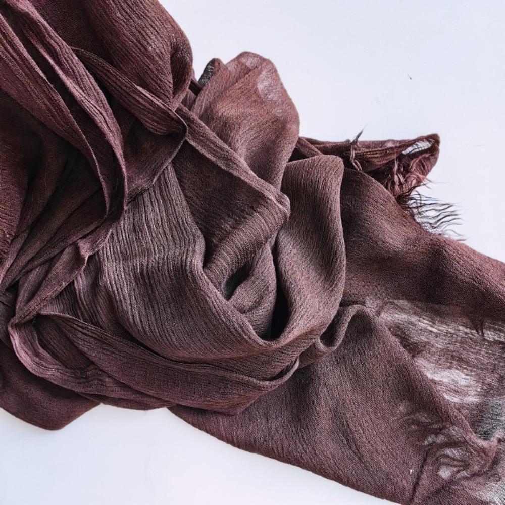 

Однотонный женский хиджаб-шарф, хлопковый однотонный головной платок, новая креп-шаль