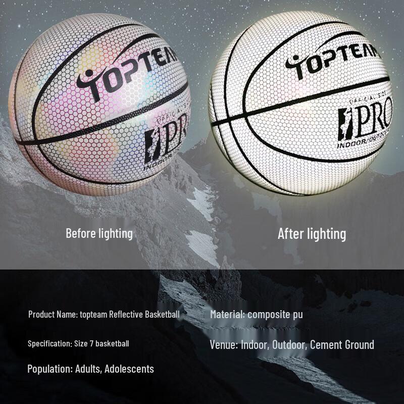 WEZHO Holographic Luminous Reflective Basketball
