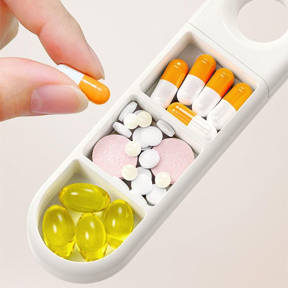 3 Compartment Daily Pill Organizer Portable Pill Storage Box Pocket Pill Case  Essential for Travel