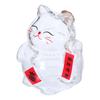 Clear Glass Cat Shape Saving Jar Lucky Cat Gold Bean Container Lucky Cat Piggy Bank  Gift Giving