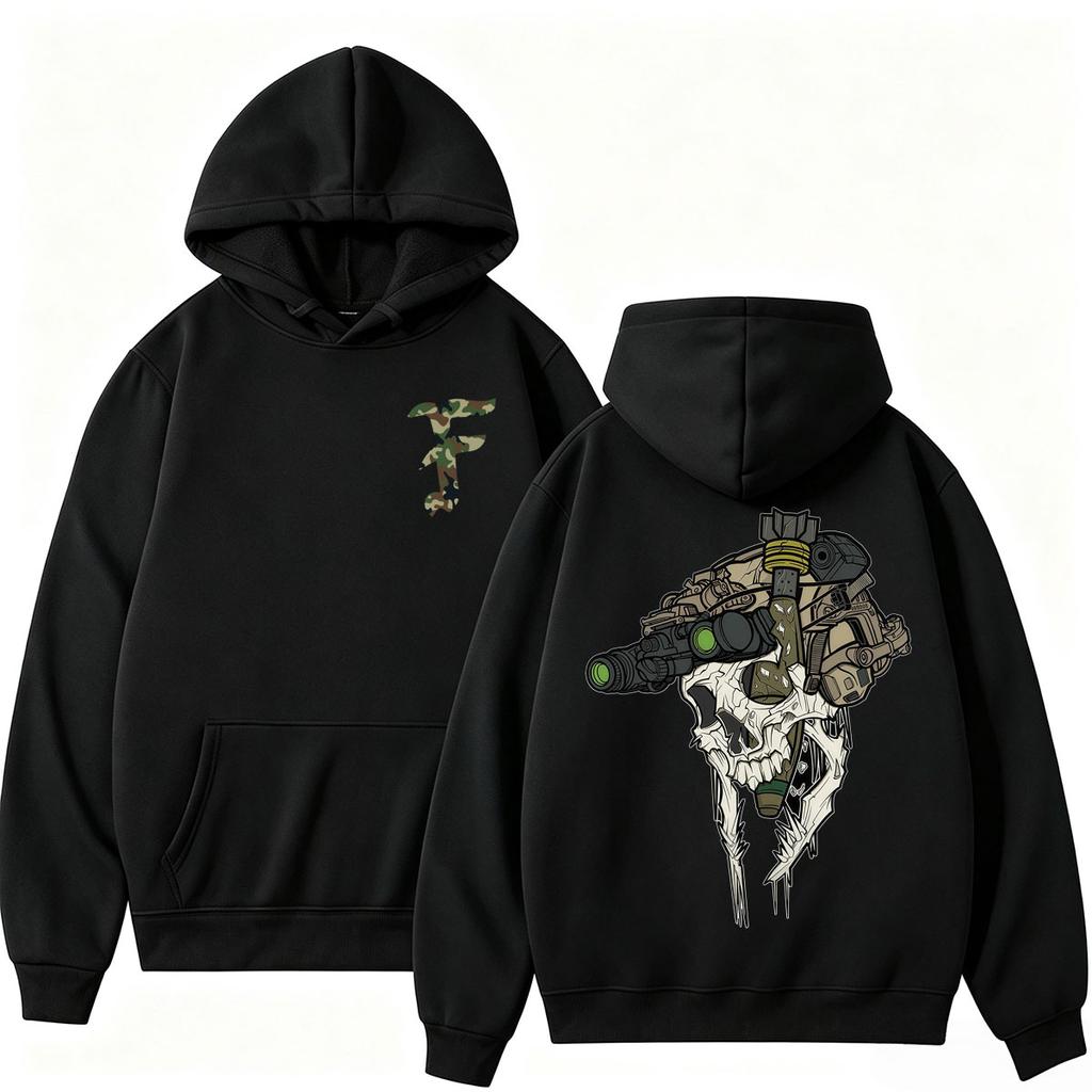 Forward Observations Group Death Skeleton Hoodies Fashion Vintage Punk Unisex Hoody Sweatshirts Fleece Oversized Tracksuit